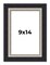 Photo Size Embellished Black Picture Frame - UV Acrylic, Foam Board Backing, Hanging Hardware